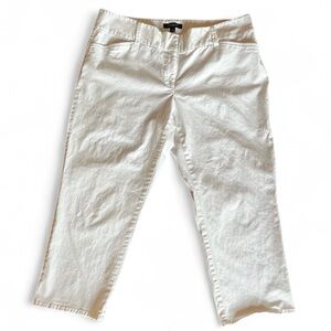 Ann Taylor White Crop Pants, 12